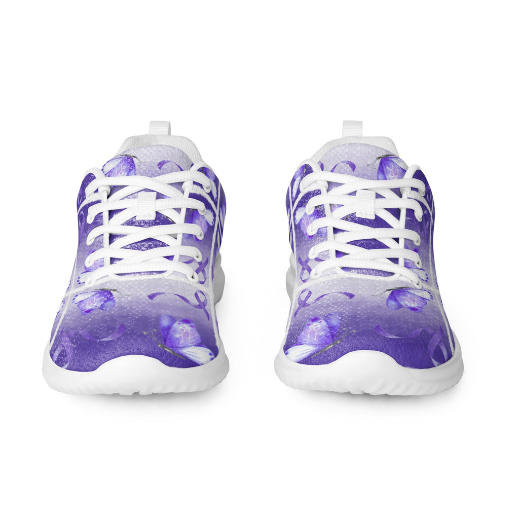 Purple Ribbon Awareness Athletic Shoes
