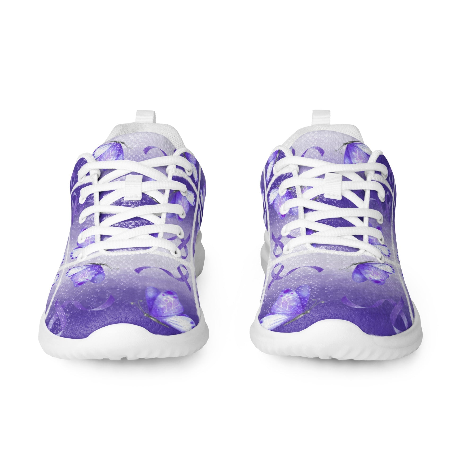 Purple Ribbon Awareness Athletic Shoes