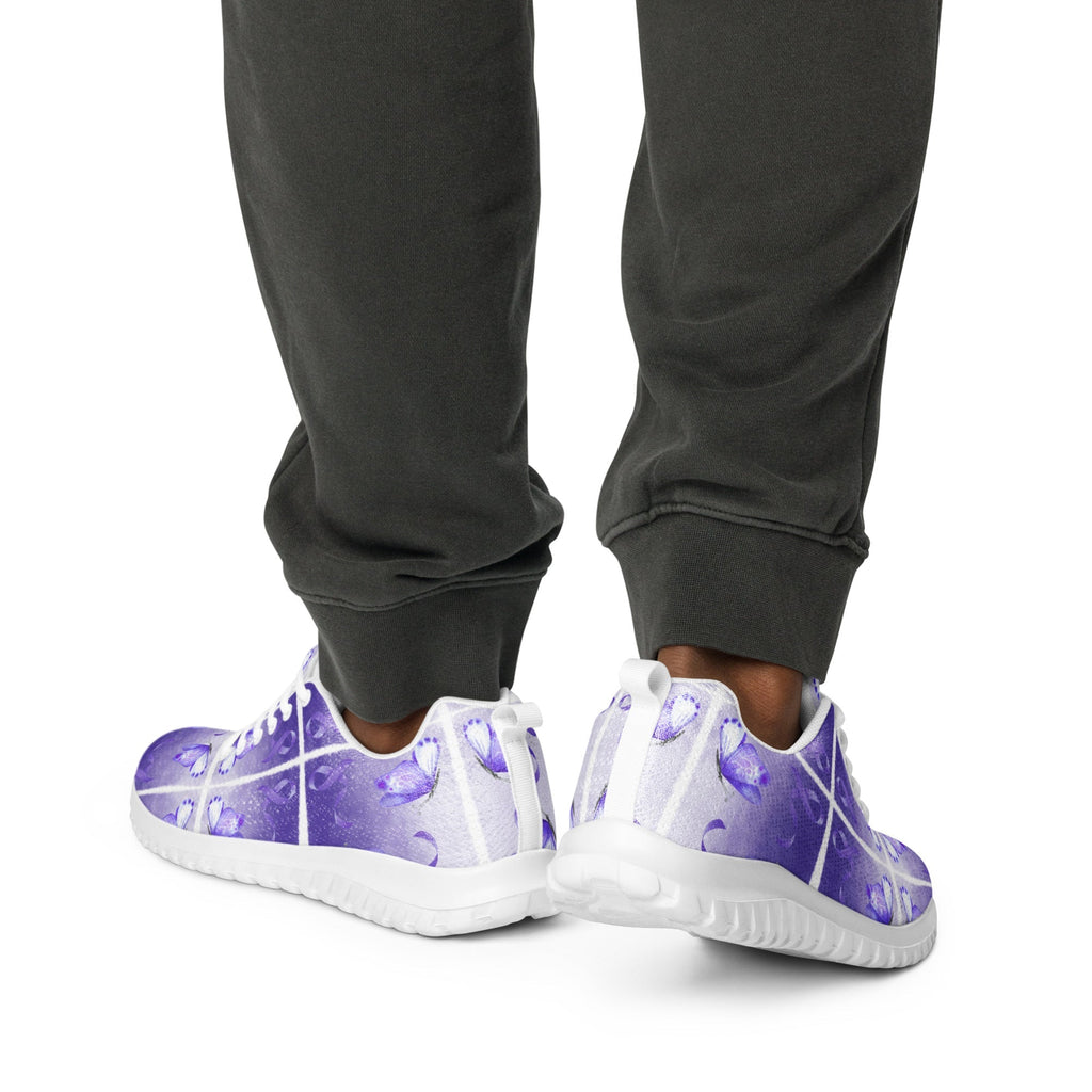 Purple Ribbon Awareness Athletic Shoes